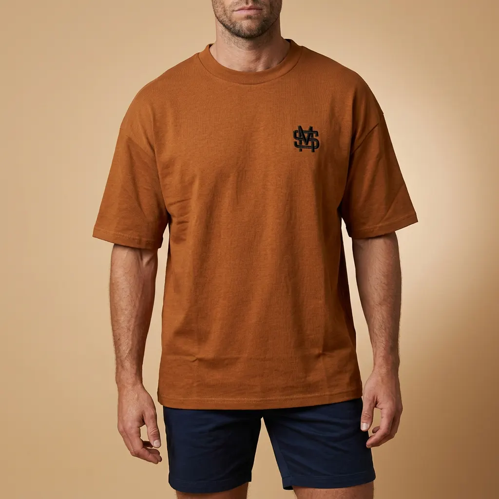 5TATE OF MIND X oversized Тениска в цвят Rust
