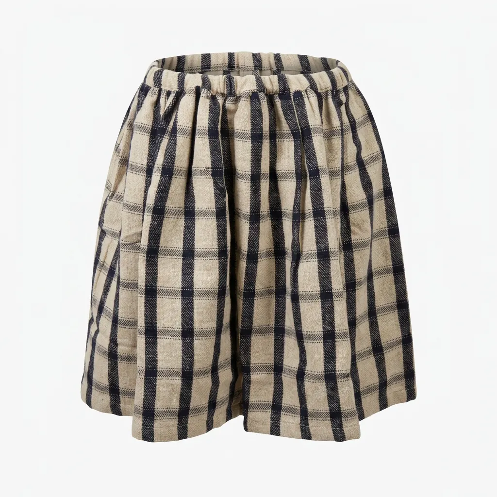 BONTON Детска карирана пола – Cream Check
