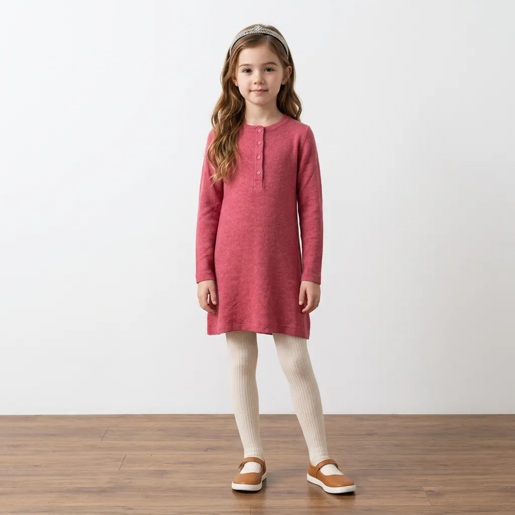 BONTON Детска плетена рокля Robe Confort Blush