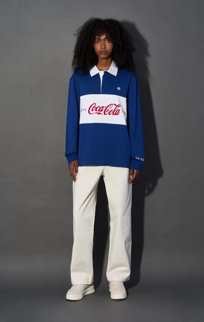 Champion x Coca-Cola блуза с дълъг ръкав и яка