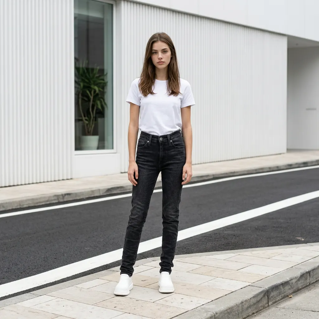 Levi's Levi's High-Rise Tight Skinny Детски дънки 15-16години – Черен деним
