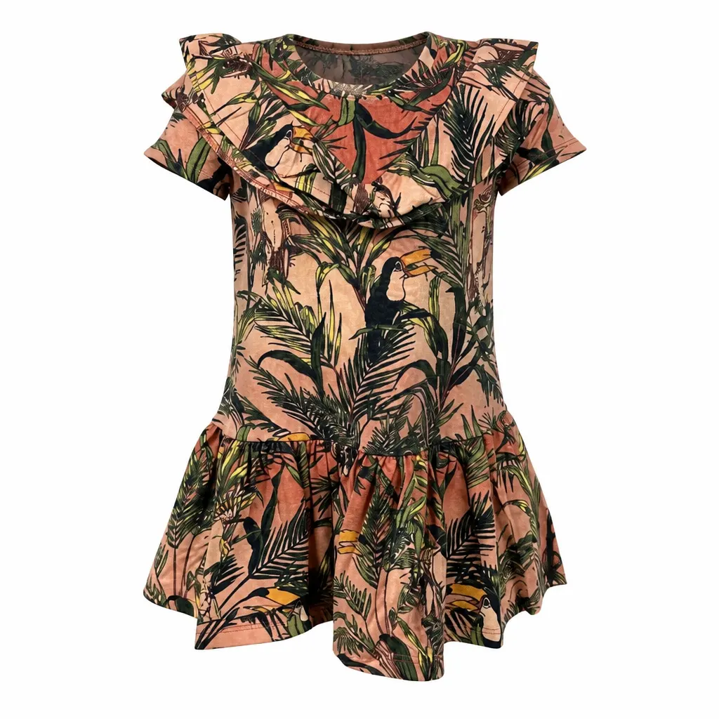 Never Fully Dressed Never Fully Dressed Детска рокля Tropics Parrot