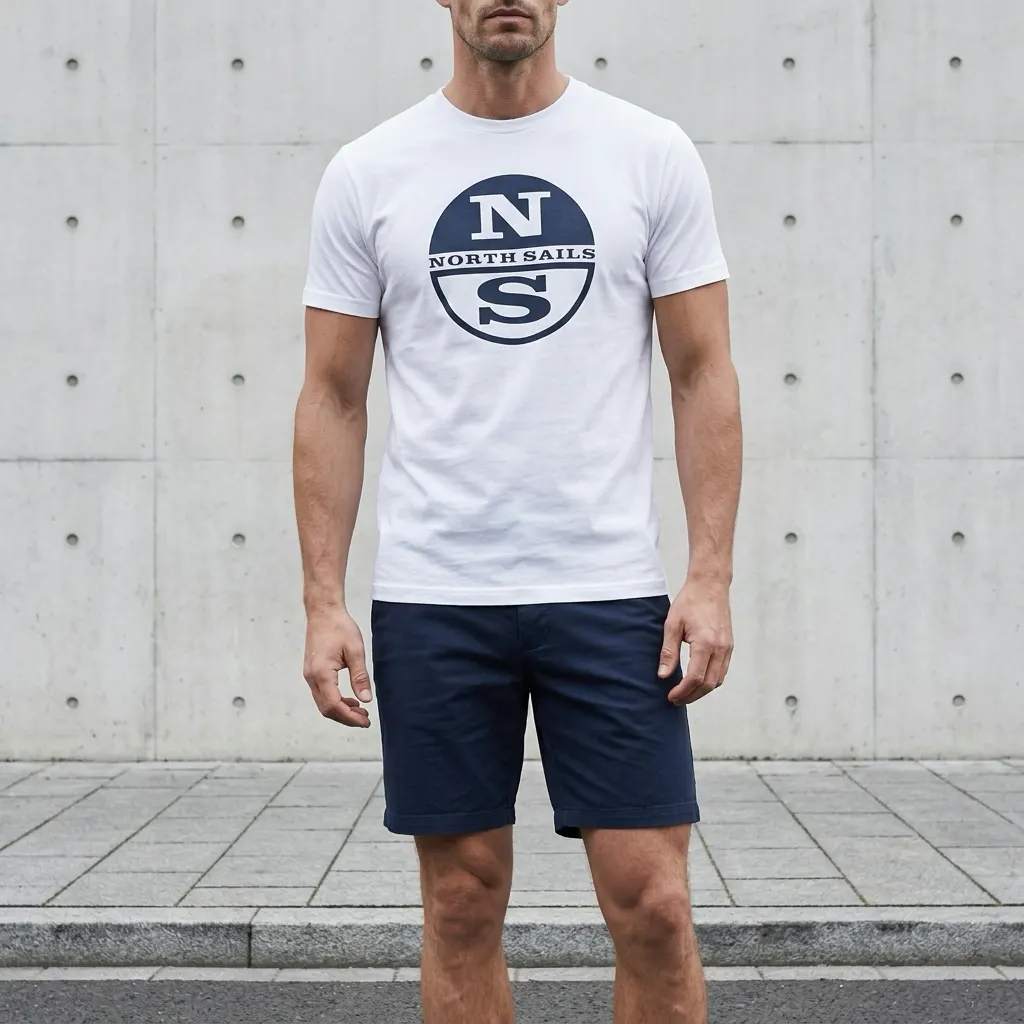 North Sails Бяла тениска с голямо лого